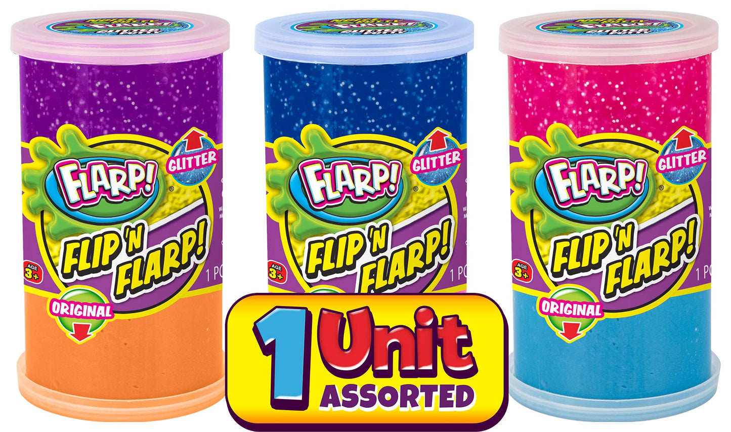 Ja-Ru Flip & Flarp Noise Putty For Kids Double Pack Original & Glitter (1 Pack Assorted),Farrt Gas Noise Maker Slime Cloud & Scented Putty Fidget Stress Toy For Boys, Girls & Adults. 047-1A