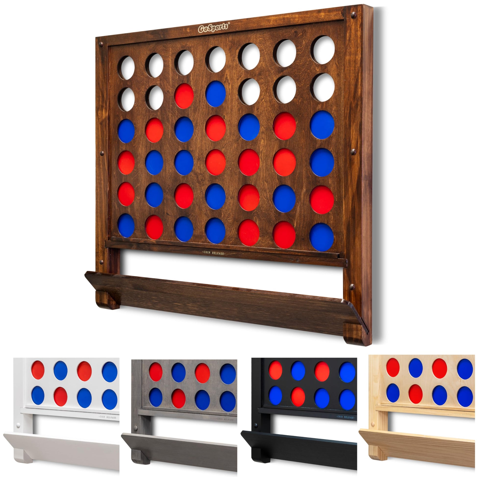 Gosports Wall Mounted Giant 4 In A Row Game - Jumbo 4 Connect Family Fun With Coins