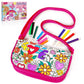 Ambesi Coloring Handbag, Color Your Own Bag, DIY Party Graffiti Bag with 12 Color Pens, Arts and Crafts Kit, Gift for Girls (Hea