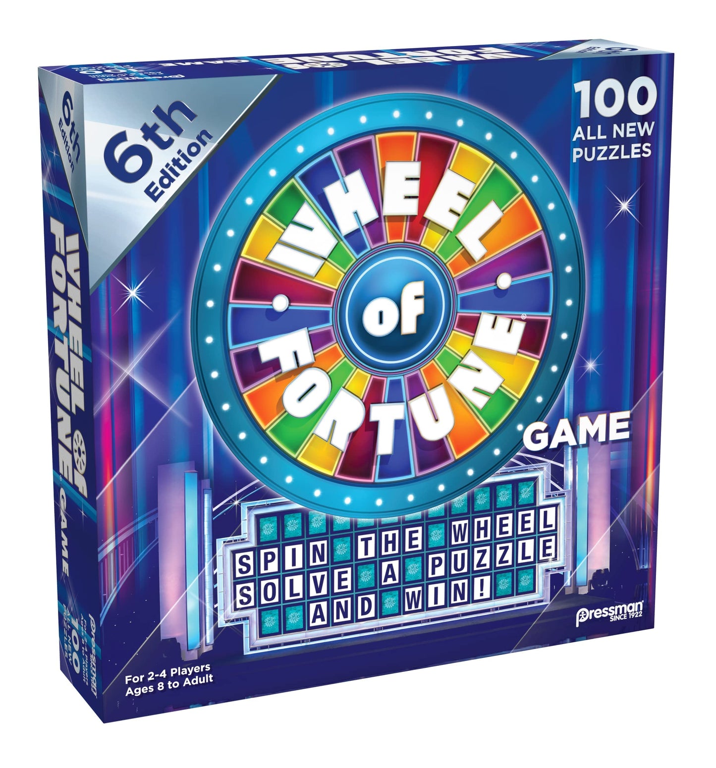 Pressman Wheel of Fortune Game 6th Edition - Cardboard, 5", Multi Color, Model 5563-06