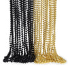 Artlunar 24 PCS Bead Necklace, 33'' Gold Black New Years Eve Bead Party Favors, Festival Parade Throw Accessories For Festival E