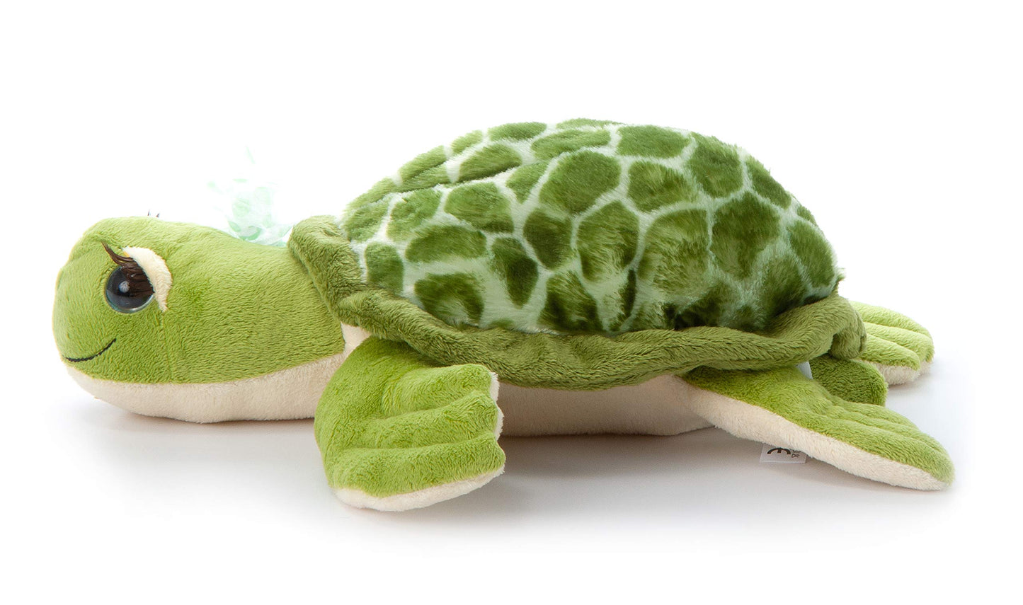 The Petting Zoo Sea Turtle Plush Toy, 12 inches, Green, Model 718015, Soft Polyester Stuffed Animal Gift for Girls
