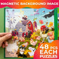 Quokka Magnetic Puzzles For Kids Ages 3-5 - 2X48 Travel Puzzles Games For Toddlers 3-4 Years Old - Activities Car Toy For Boys And Girls 4-6 Yo - Farm & Forest Animals Learning Magnet For Road Trip