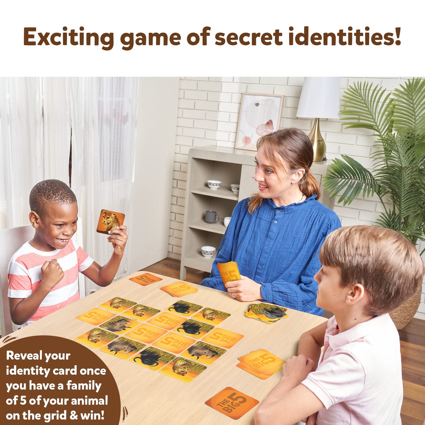 Skillmatics Card Game - The Big 5, Animal Themed Game of Secret Identities & Strategic Card-Flipping, Family Friendly Game, Gift