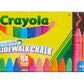 Crayola Ultimate Washable Chalk Collection (64ct), Bulk Sidewalk Chalk, Outdoor Chalk for Kids, Anti-Roll Sticks, School Supplie