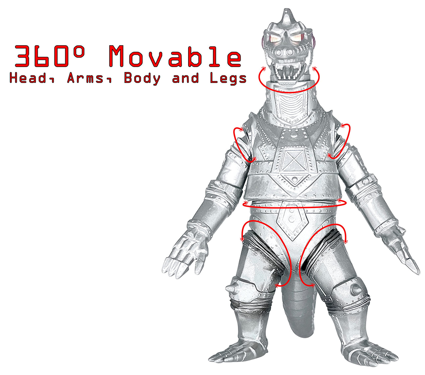 Twcare Mechagodzilla Mecha Godzilla Vs. Kong Toy Action Figure, 1974 Movie Series Movable Joints King Of The Monsters Birthday Kid Gift, Travel Bag