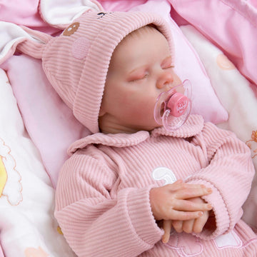 Aori Lifelike Reborn Baby Dolls 18 Inch Realistic Sleeping Baby Girl Dolls Real Life Newborn Doll Coming With Gift Box Set