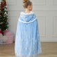 Purfeel Girls Princess Cape For Elsa Kids Warm Hooded Cloak Dress Up M 3-6Years