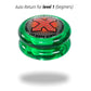 Yomega Power Brain Xp Yoyo - Includes Synchronized Clutch And A Smart Switch Which Enables Players To Choose Between Auto-Return And Manual Styles Of Play + Extra 2 Strings (Green)