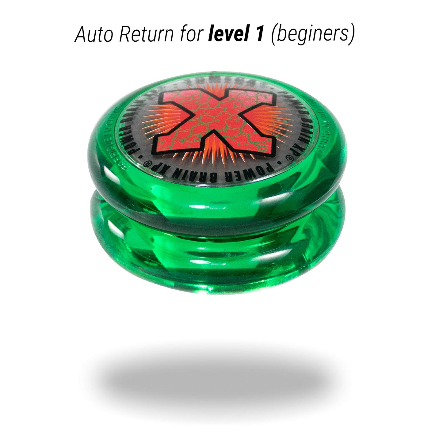 Yomega Power Brain Xp Yoyo - Includes Synchronized Clutch And A Smart Switch Which Enables Players To Choose Between Auto-Return And Manual Styles Of Play + Extra 2 Strings (Green)