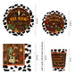 Western Birthday Party Supplies Decorations, Cowboy Wild West Theme Birthday Paper Plates And Napkins Set With Cups And Straws F