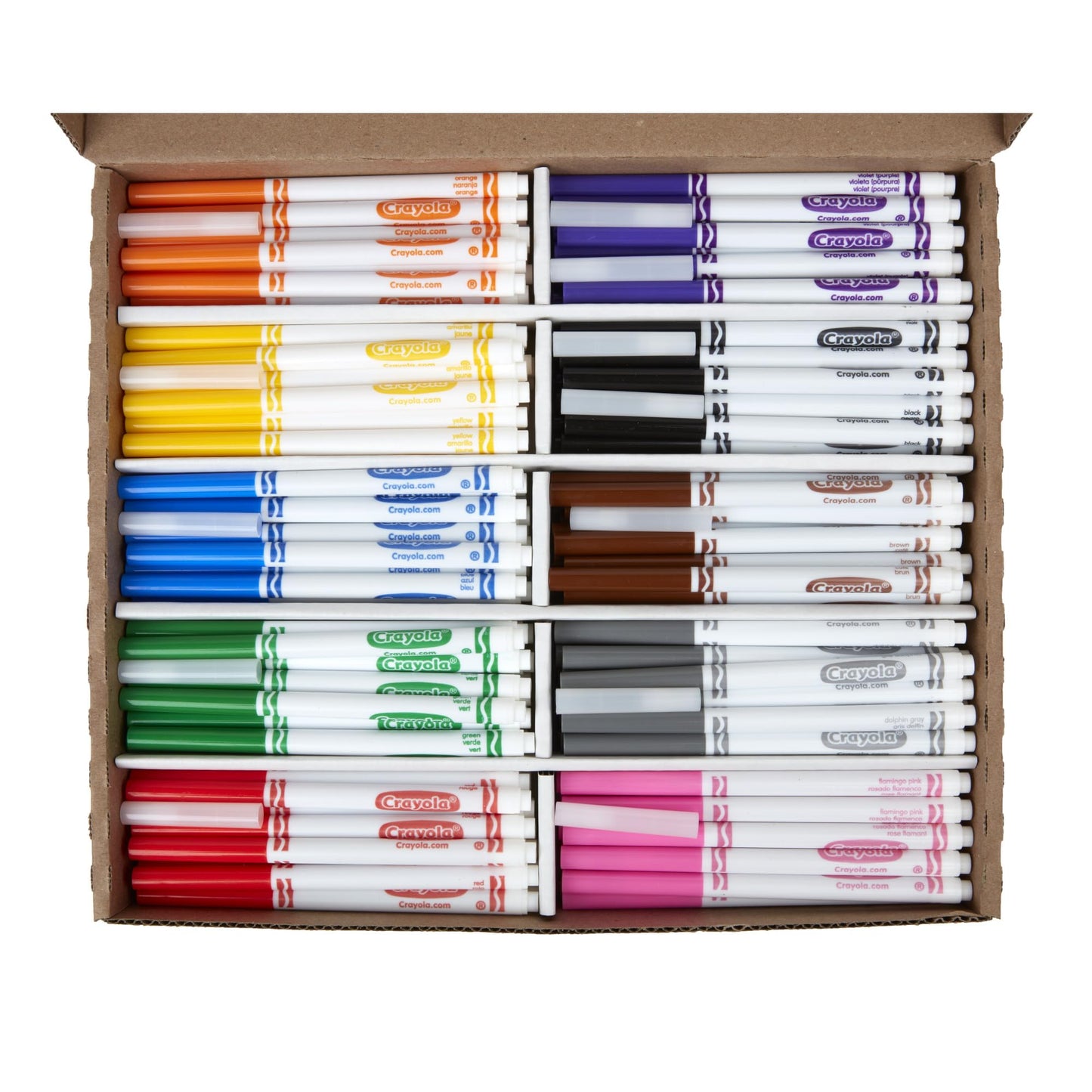 Crayola Fine Line Markers Classpack (200Ct), Markers For Kids, Teacher Classroom Must Have, Back To School, Bulk Markers For School