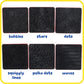 READY 2 LEARN Paint Effect Stamps - Set of 6 - Art Tools for Kids - Dots, Squiggly Lines, Stars, Waves, Bubbles, Polka Dots - Pa