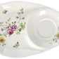 Gracie China Floral Porcelain Snack Set, 2-Piece, Purple, Model FD536-7