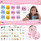 Joyvorite 158Pcs Cat Party Favors Set with Cat Headband Keychains Tattoo Stickers Erasers Slap Bracelets Hairpin Goodie Bags Cat