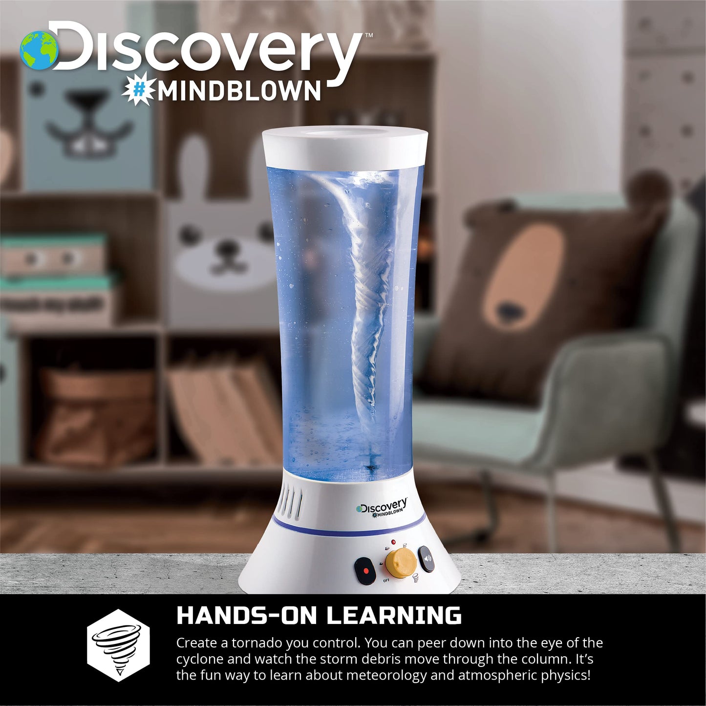 Discovery Kids Tornado Lab STEM Kit, 5-Speed Cyclone Controller, 10x5, Plastic, Educational Toy for Kids Ages 6+