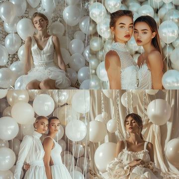 Jobkoo 5 Inch White Balloons, 60Pcs Small White Balloon Matte White Latex Balloons For Arch 5'' Mini White Party Helium Balloon