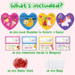 28 Pack Valentines Day Greeting Cards With Toys For Kids, Mini Fingerboard Valentine School Classroom Exchange Prizes For Studen