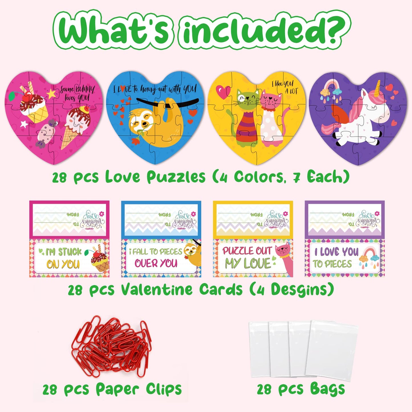 28 Pack Valentines Day Greeting Cards With Toys For Kids, Mini Fingerboard Valentine School Classroom Exchange Prizes For Studen