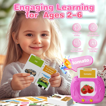 Homestec Toddlers Talking Flash Cards With American Accent & 144 Sight Words, Speech Therapy Toys For 3 4 5 6 Years Old Boys And