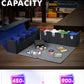 UAONO Card Deck Box - 5 in 1 Organizer for 800+ Unsleeved Cards, Leather, Colorful, Includes Dice Tray, Compatible with MTG & Yu-Gi-Oh!