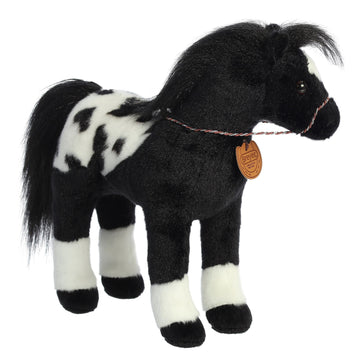 Aurora® Exquisite Breyer® Showstoppers Black Appaloosa Stuffed Animal - Realistic Detailing - Imaginative Play - Black 13 Inches