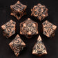 Kerwellsi Blood Vines Leaf Metal Dnd Dice Set D&D With Gift Box, 7Pcs Dungeons And Dragons Role Playing Dice, Polyhedral Handmad