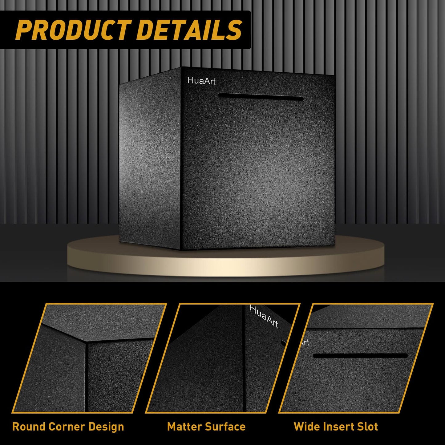 Piggy Bank For Adults,Safe Piggy Bank Made Of Stainless Steel,Can Only Save The Piggy Bank That Cannot Be Taken Out(5.9 Inch-Bla