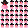 Sotiff 48 Sets Cowgirl Rubber Duck Squeaky Duck Bath Party Toy Duckies Car Dashboard Decorations With Mini Necklace Hat And Sunglasses For Bathtub Baby Shower Birthday Swimming Party(Pink)