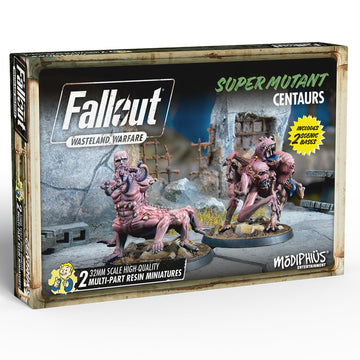Modiphius: Fallout: Wasteland Warfare: Super Mutants - Centaurs - 2 Figures, Forged In Fire Wave, 32Mm Multi-Part Resin Unpainted Miniatures,Grey