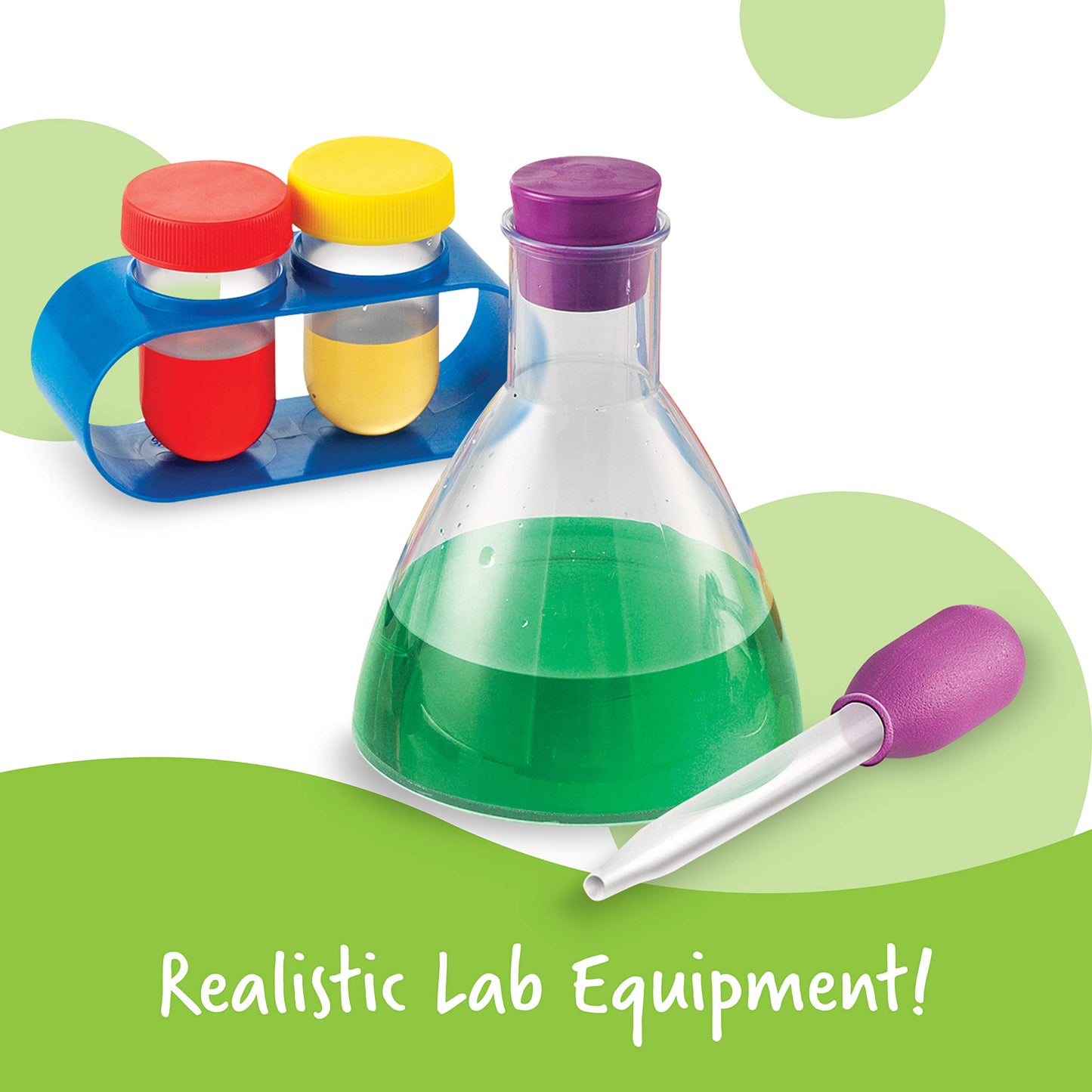 Learning Resources Primary Science Lab Set - 12 Pieces, Multi Color, STEM Toys for Kids 3+, Plastic, Model LER2784