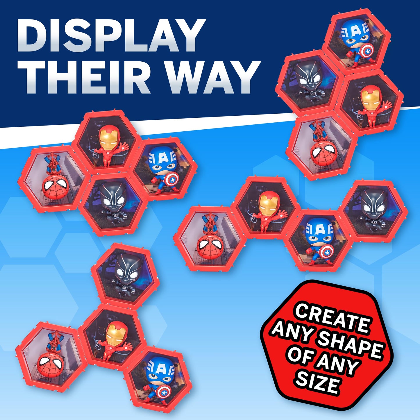 WOW! PODS 4D Marvel Iron Man Toys - Unique Connectable & Collectable Toy Figure  Wall/Shelf Display  Easter Basket Stuffers  Iron Man Action Figure  Marvel Toys & Gifts for Kids & mature-themed Collectors