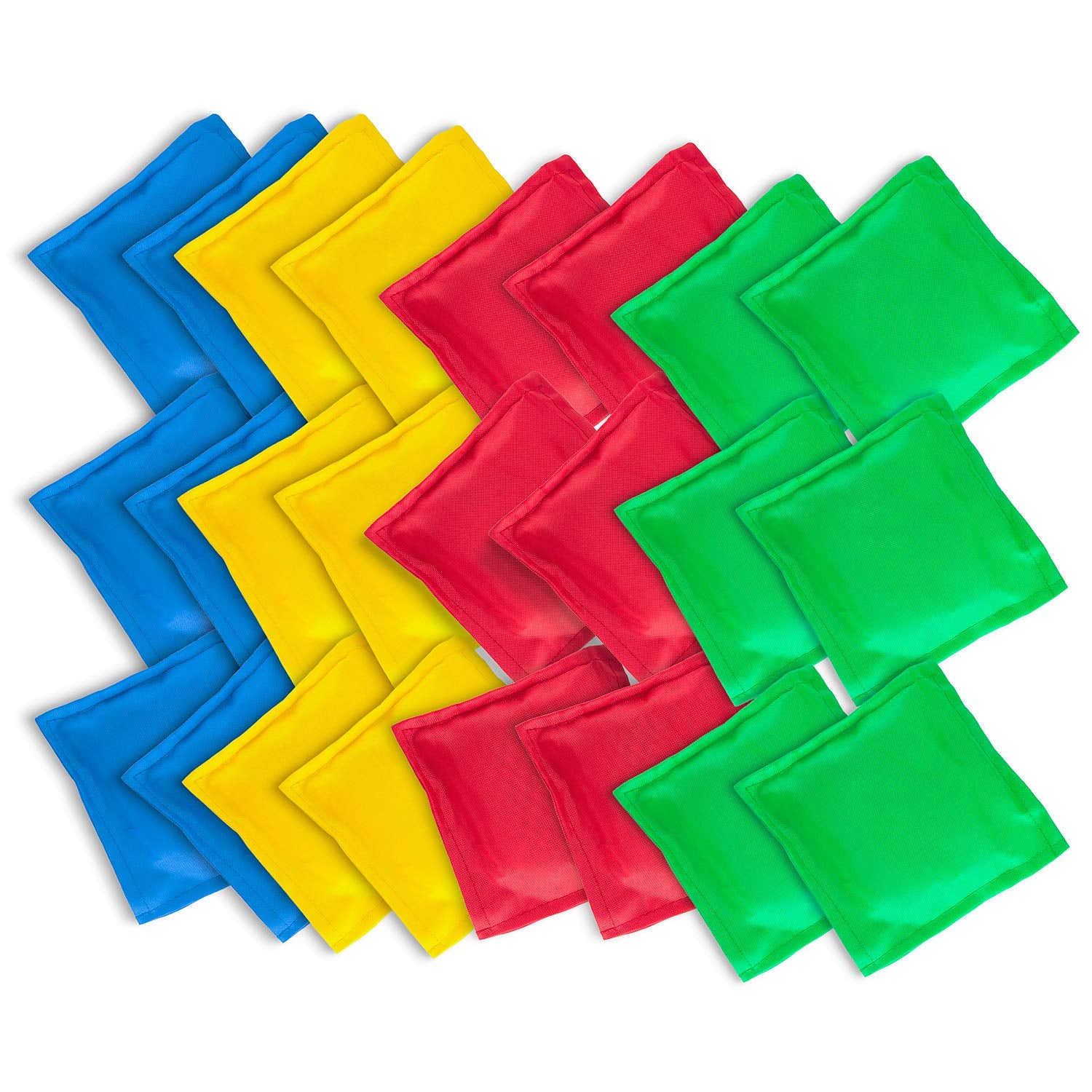 Super Z Outlet Nylon Cornhole Bean Bags Toy Set Sack Hand Toss Games Weights For Kids (5' X 5' Assorted Colors) (12)