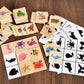 Wnwl Wooden Shape Matching Games, Shadow Matching Puzzle Games Montessori Wooden Sorting And Stacking Toys, Children'S Image Pla
