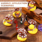 24 Sets Cowboy Rubber Duck with Cute Cow Print Cowboy Hat and Scarf Mini Rubber Duckies Cow Print Farm Theme Party Supplies Bathtub Toys Western Cowboy Theme Party Decoration (Cute Style)