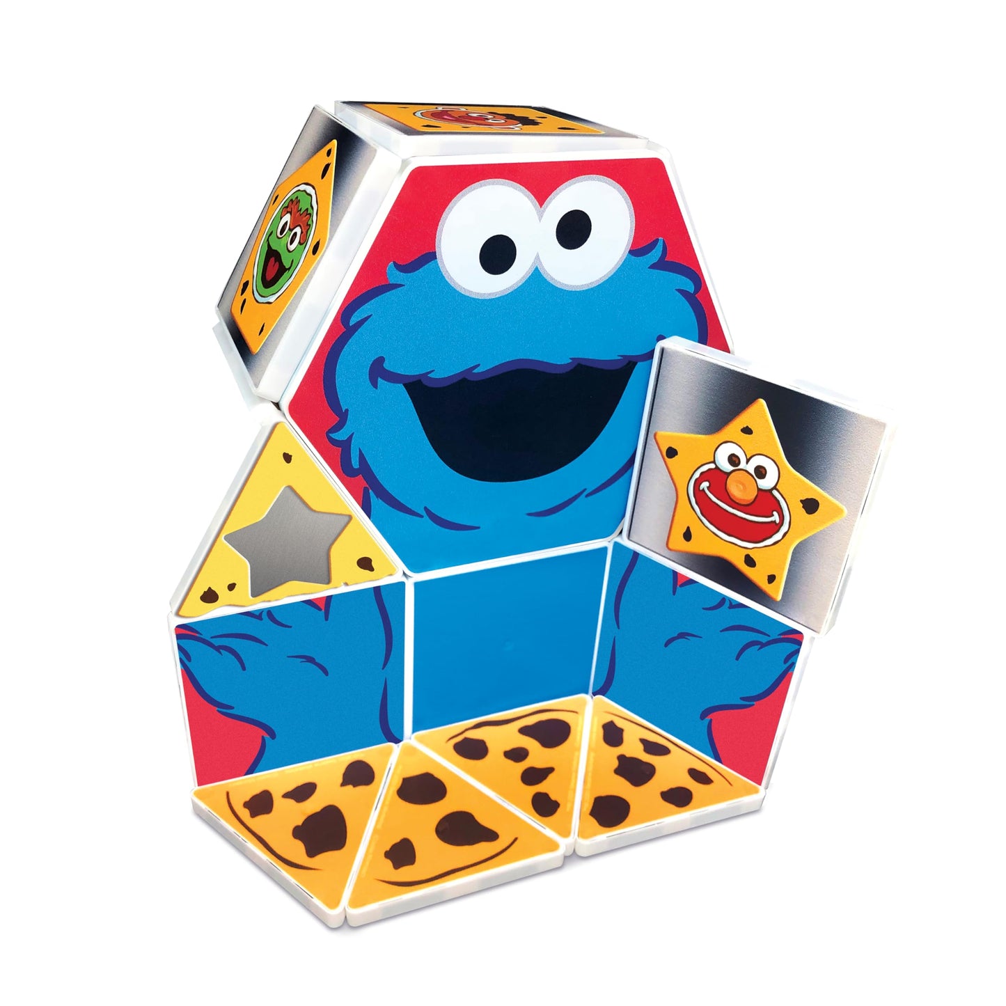 Createon Sesame Street Cookie Monsters Shapes Magnetic Playset, Magnetic Building Toys, Stem & Montessori Educational Toys For A