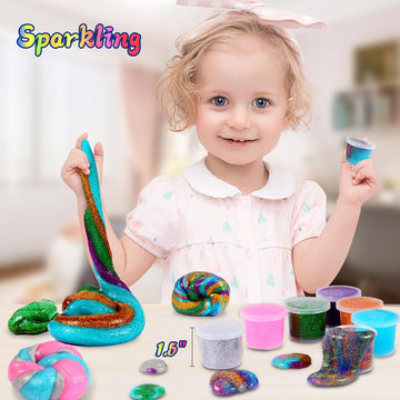 Zdthnsiat Galaxy Slime Sparkling 24Pack Toy Party Favors For Girl, Stretchy And Non-Sticky, Stress Relief Toy For Boys, Easter B