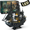 CubicFun 3D Puzzles for mature-themeds - Led Pirate Ship Queen Anne's Revenge - Large 27'' Sailboat Puzzles - Desk Decor  Anniversary  Christmas Teacher Appreciation Gifts mature-themed Stocking Stuffers