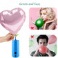 Electric Magic Balloon Pump, Electric Air Inflator Party Air Blower Pump With 1 Nozzle 1 Balloon Cutter And 10 Pcs Long Balloons