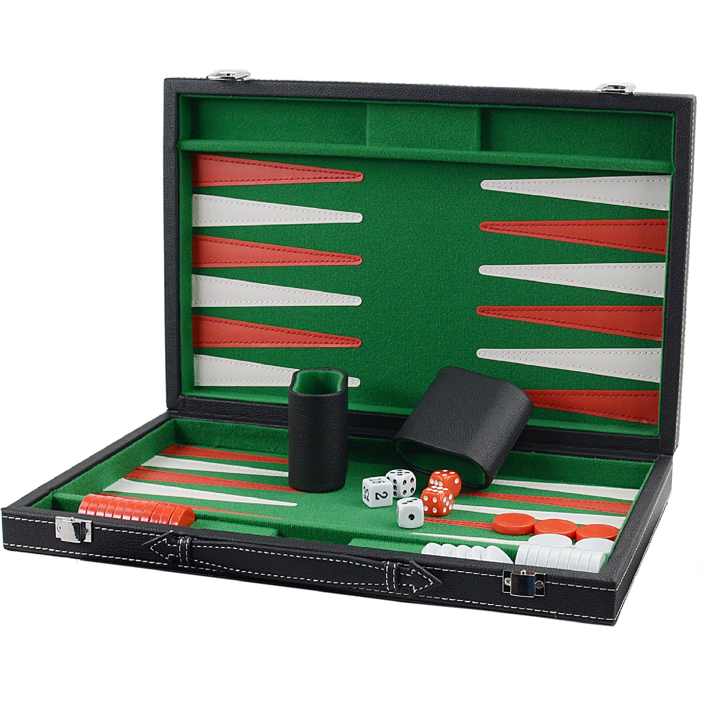 Vovotuzzi Backgammon Sets for Adults, 15'' Backgammon Set Leather Large, Travel Backgammon Board Games - Classic Board Game (Gre
