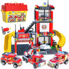 Wishalife City Fire Station Toy Building Set, With 3 Fire Truck Toys, Extinguishers, Pretend Play Toys Gift Idea For Kids Boys G