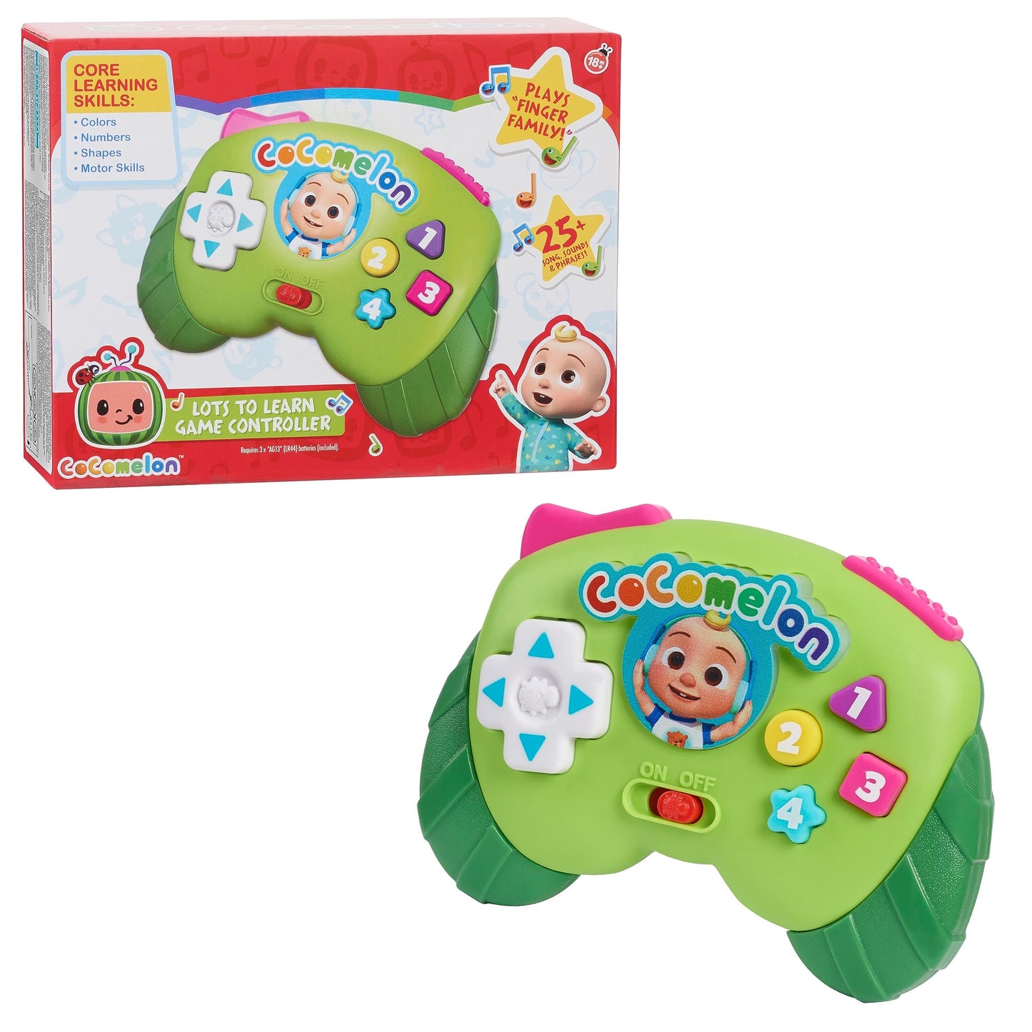 Just Play CoComelon Lots to Learn Game Controller, Multicolor, Small, Plastic, Model 96194, Educational Toy for Ages 18 Months+