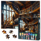 1000 Piece Jigsaw Puzzle for Adults,Traditional Library Setting with a Spiral Staircase Puzzle Impossible Hard Difficult Challen