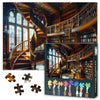 1000 Piece Jigsaw Puzzle for Adults,Traditional Library Setting with a Spiral Staircase Puzzle Impossible Hard Difficult Challen