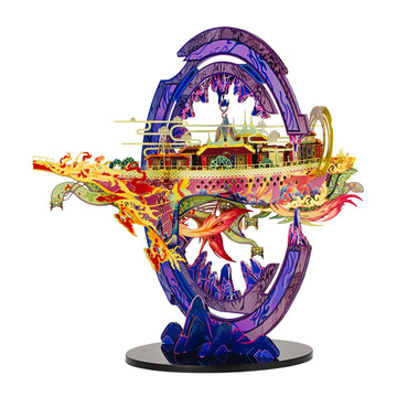 MU 3D Metal Puzzles for Adults Star Boat,Metal Model Kits Noah's Ark Building Miniature,Fairyland Landscape Architecture Buildin