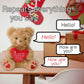 Zillywood 9'' Talking Teddy Bear With Accessories Repeats What You Say. Repeating Talking Teddy Bear Gift For Her. For Valentine
