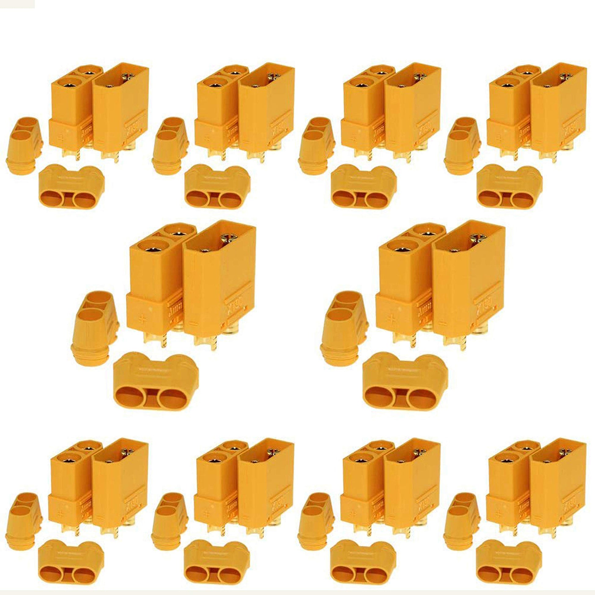 Amass 10 Pair XT90 Male Female Bullet Connectors Power Plugs for RC Lipo Battery Motor        