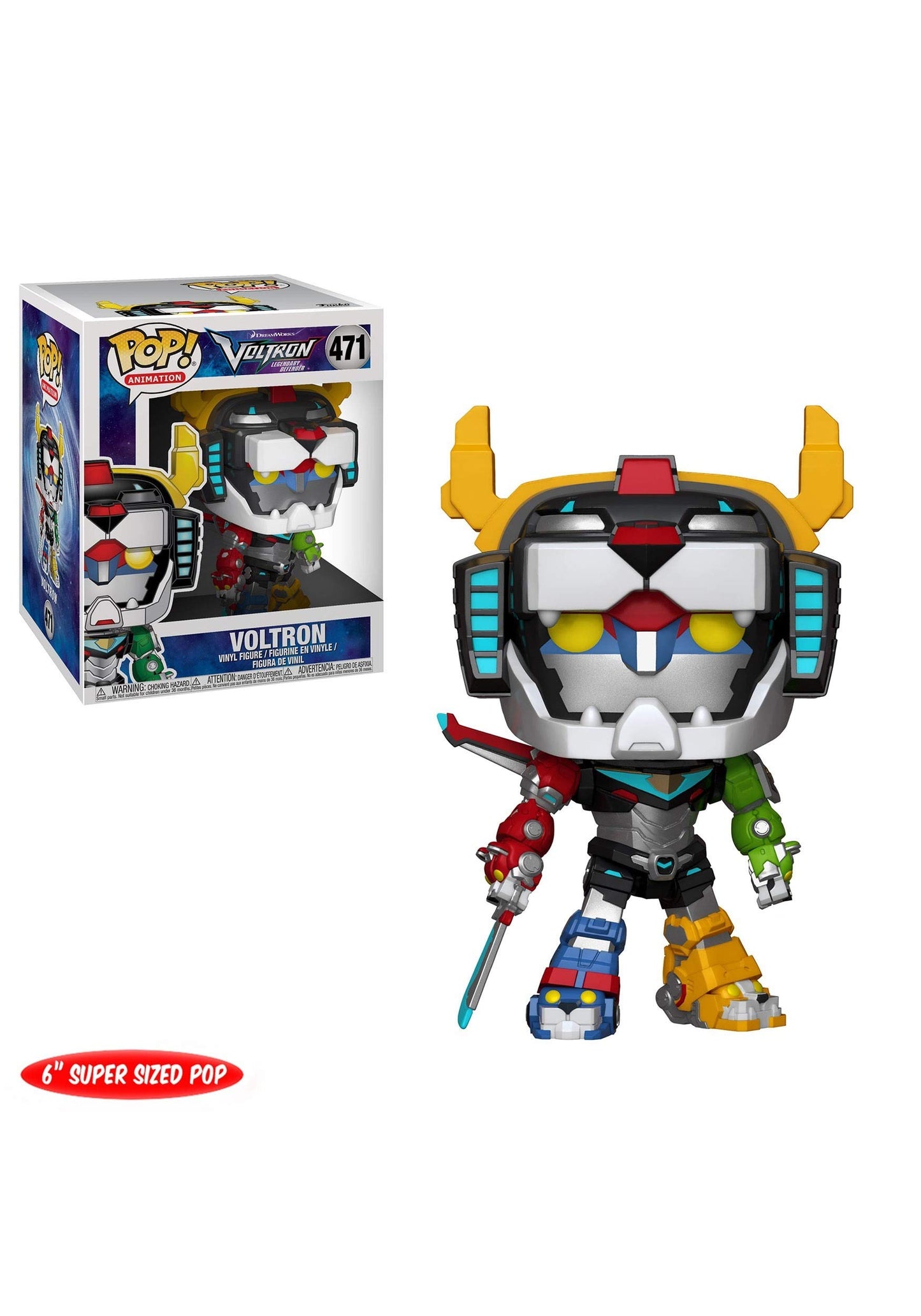 Funko Pop 6' Animation: Voltron-Voltron Collectible Figure, Multicolor