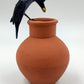Calcuttacollectibles Thirsty Crow Story Handmade Clay Doll (10 Cm / 4 Inch ) Multi Color