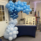 Jobkoo Blue Balloon Garland Arch Kit Winter Onederland Balloons Baby Light Blue Metallic Blue Confetti Latex Balloon For Snow Bi